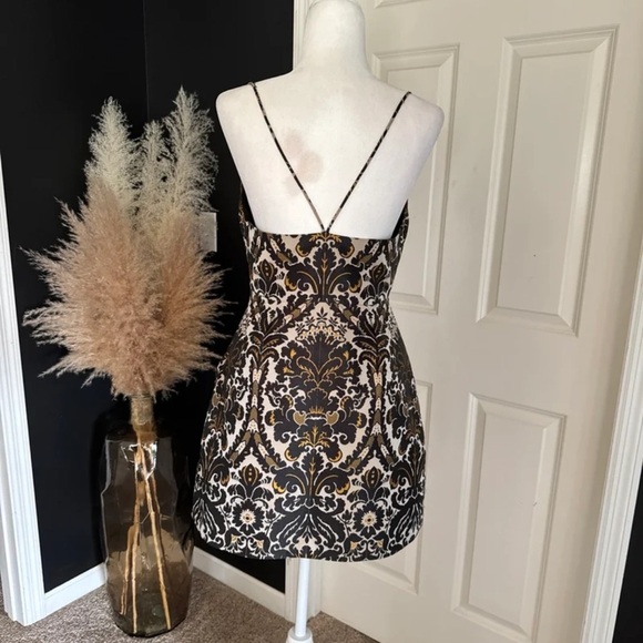 Free People Black and Cream Mini Dress - Picture 10 of 12